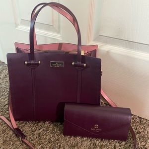 Kate Spade plum purse and wallet